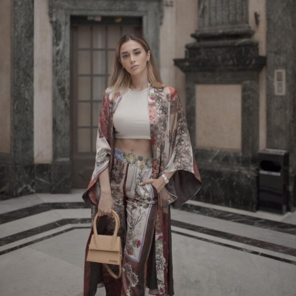 Zara Patchwork Print Pants Multicolor Medium NWT - image 7